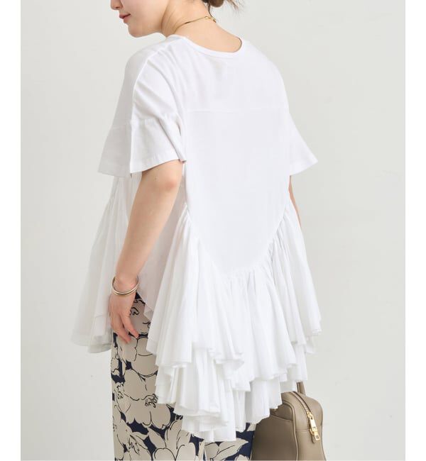 IENA「《追加》AAYUSHI/アユーシ ロングティアードフリルテールトップス」|Tシャツ・カットソー|