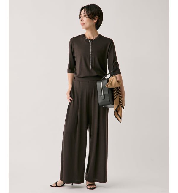 VERMEIL par iena「wool 100 jersey tuck パンツ」|その他|