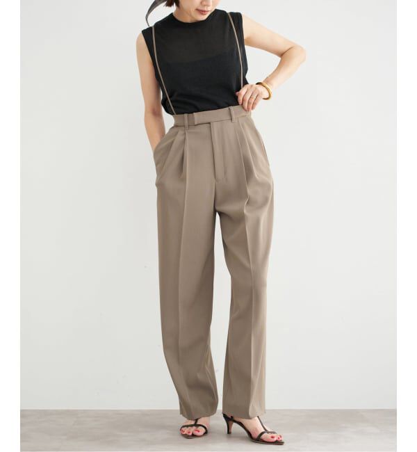 IENA「《追加5》サスペンダーツイルパンツ」|スラックス|