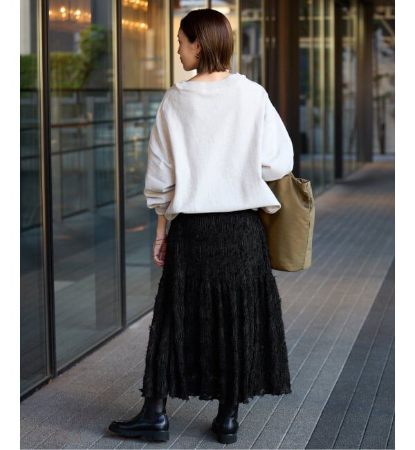 SLOBE IENA「マジョリカジャガードフレアスカート」|スカート|