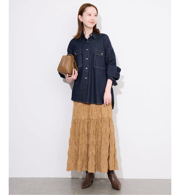 SLOBE IENA「マジョリカジャガードフレアスカート」|スカート|