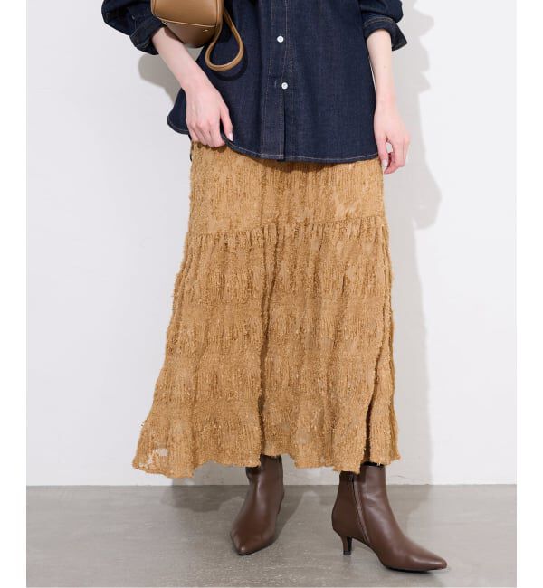 SLOBE IENA「マジョリカジャガードフレアスカート」|スカート|