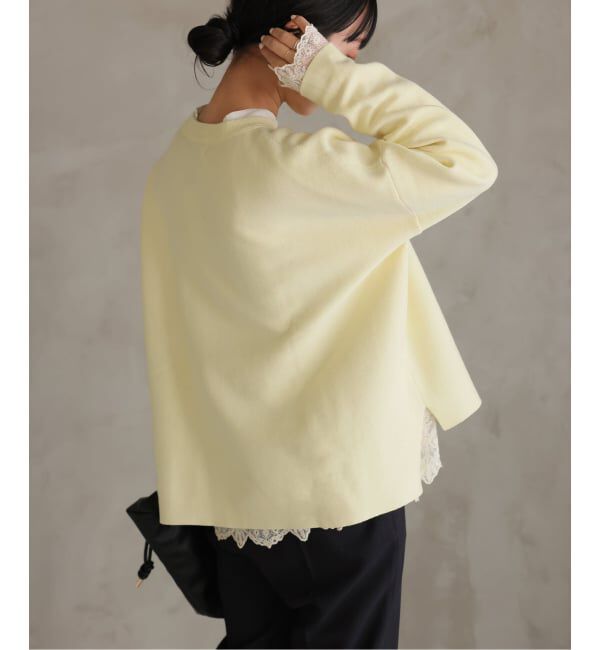 SLOBE IENA「《セットアップ対応可/追加2》コットンダブルフェイスプルオーバー」|ニット・セーター|