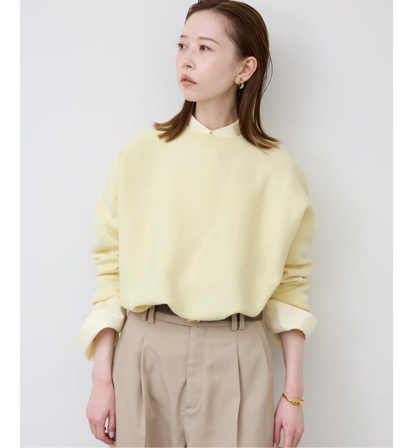 SLOBE IENA「《セットアップ対応可/追加2》コットンダブルフェイスプルオーバー」|ニット・セーター|