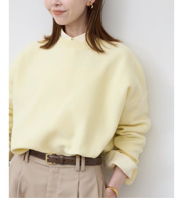 SLOBE IENA「《セットアップ対応可/追加2》コットンダブルフェイスプルオーバー」|ニット・セーター|