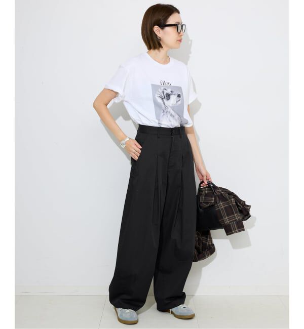 SLOBE IENA「《接触冷感/WEB限定/追加2予約》ライトチノタックカーブトラウザー」|チノ|