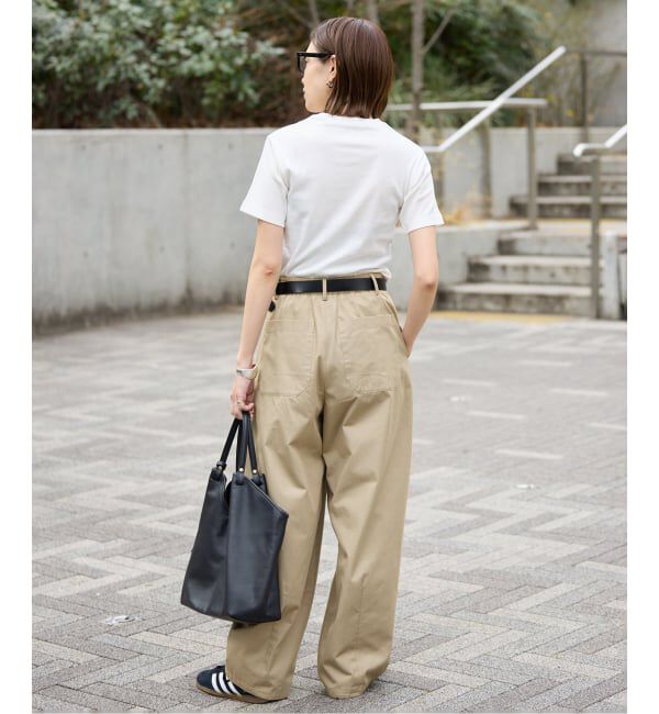 SLOBE IENA「《接触冷感/WEB限定/追加2予約》ライトチノタックカーブトラウザー」|チノ|