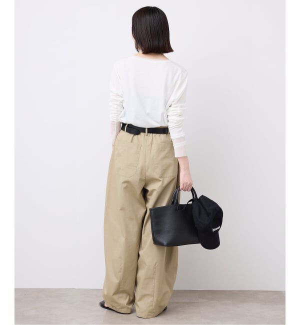 SLOBE IENA「《接触冷感/WEB限定/追加2予約》ライトチノタックカーブトラウザー」|チノ|