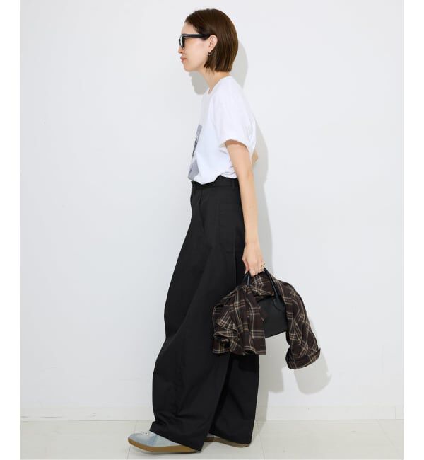 SLOBE IENA「《接触冷感/WEB限定/追加2予約》ライトチノタックカーブトラウザー」|チノ|