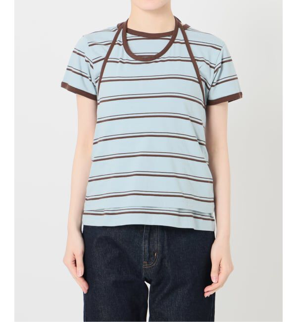 SLOBE IENA「《2枚セット/予約》ホルターネックボーダーTセット」|Tシャツ・カットソー|