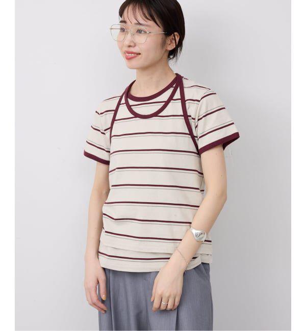 SLOBE IENA「《2枚セット/予約》ホルターネックボーダーTセット」|Tシャツ・カットソー|