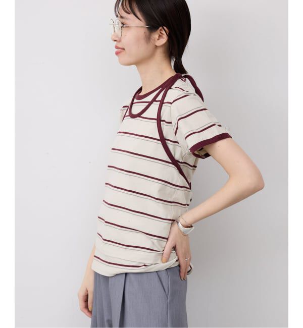 SLOBE IENA「《2枚セット/予約》ホルターネックボーダーTセット」|Tシャツ・カットソー|