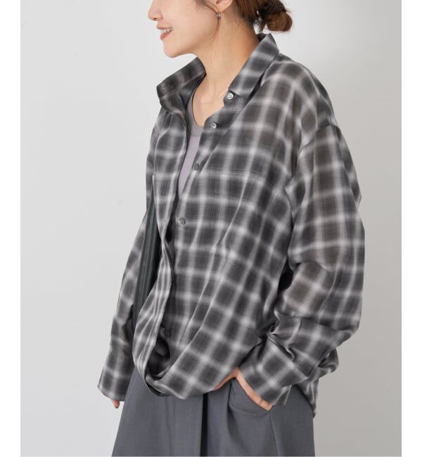 JOURNAL STANDARD「ウールミックスボイルチェックシャツ」|シャツ・ブラウス|