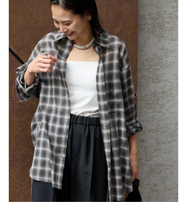 JOURNAL STANDARD「ウールミックスボイルチェックシャツ」|シャツ・ブラウス|