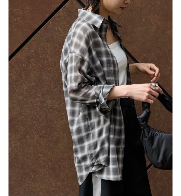 JOURNAL STANDARD「ウールミックスボイルチェックシャツ」|シャツ・ブラウス|