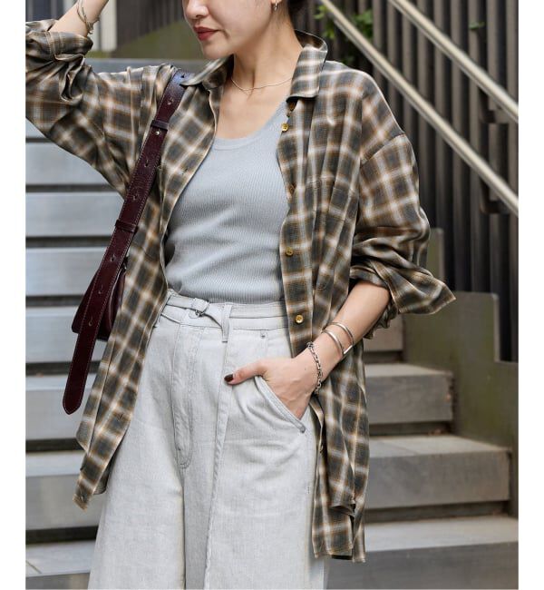 JOURNAL STANDARD「ウールミックスボイルチェックシャツ」|シャツ・ブラウス|