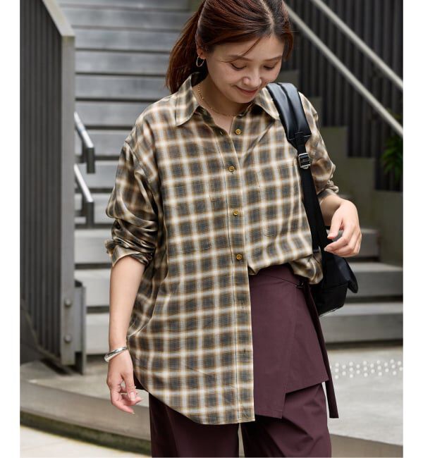 JOURNAL STANDARD「ウールミックスボイルチェックシャツ」|シャツ・ブラウス|