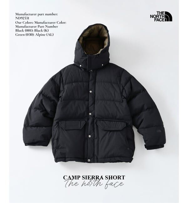 JOURNAL STANDARD relume「THE NORTH FACE / ノースフェイス キャンプシエラ ショート ND92531」|ダウン|ブラック