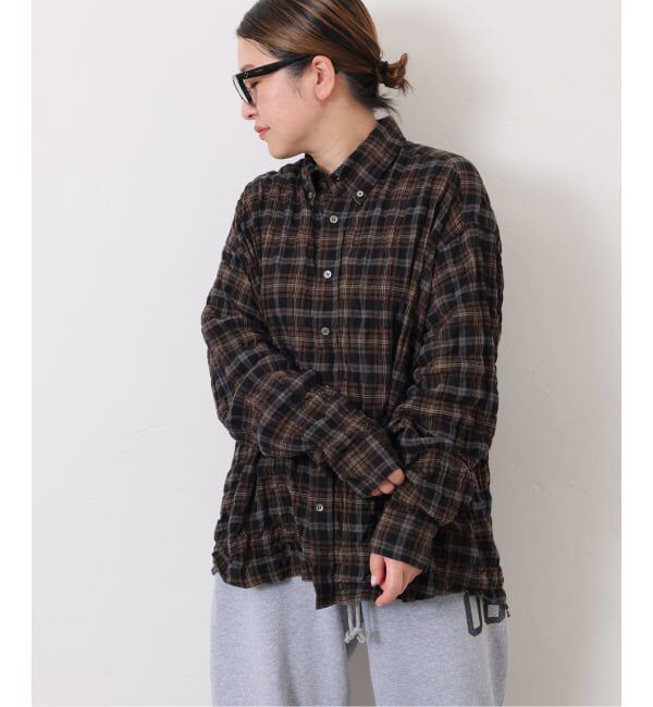 journal standard luxe「シャーリングチェック Big-BD-シャツ」|シャツ・ブラウス|