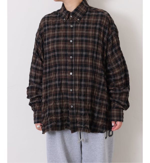 journal standard luxe「シャーリングチェック Big-BD-シャツ」|シャツ・ブラウス|