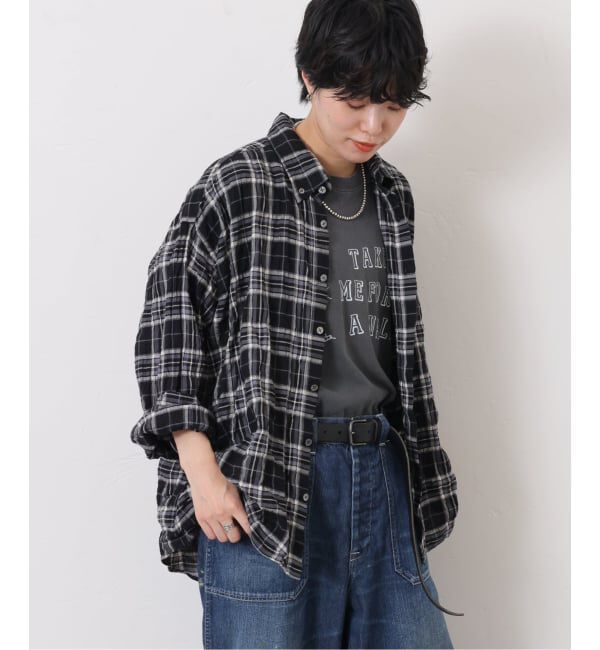journal standard luxe「シャーリングチェック Big-BD-シャツ」|シャツ・ブラウス|