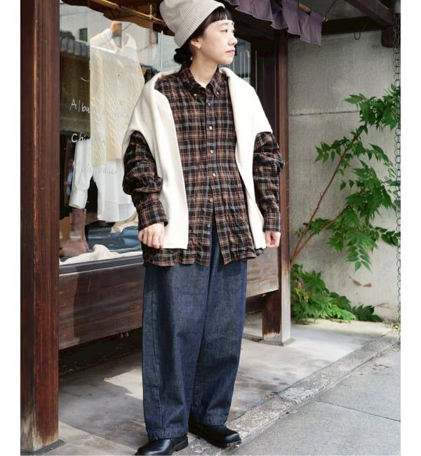 journal standard luxe「シャーリングチェック Big-BD-シャツ」|シャツ・ブラウス|