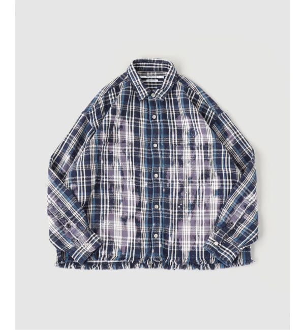 JOURNAL STANDARD「ネルファット クラッシュ チェックシャツ」|シャツ・ブラウス|ネイビー