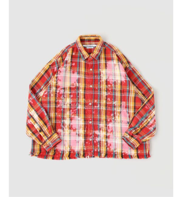 JOURNAL STANDARD「ネルファット クラッシュ チェックシャツ」|シャツ・ブラウス|レッド