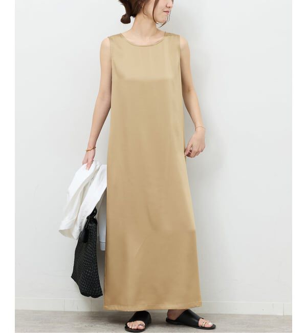 JOURNAL STANDARD relume「《予約》サテンノースリーブワンピース」|ワンピース|ベージュ