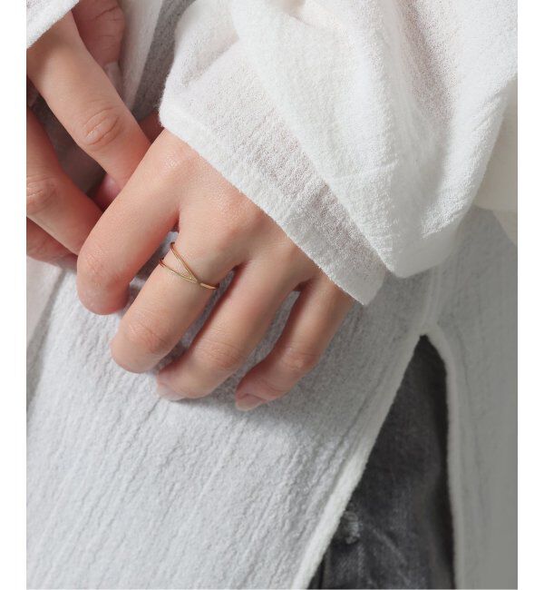 Lilas by Spick&Span「V型フォークリング K10」|リング|ゴールド