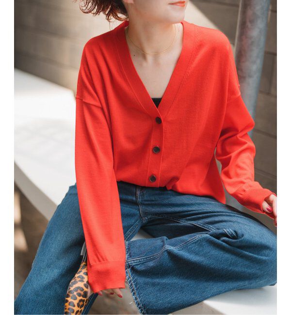 Spick and Span「《追加》18Gカーディガン」|カーディガン|レッド