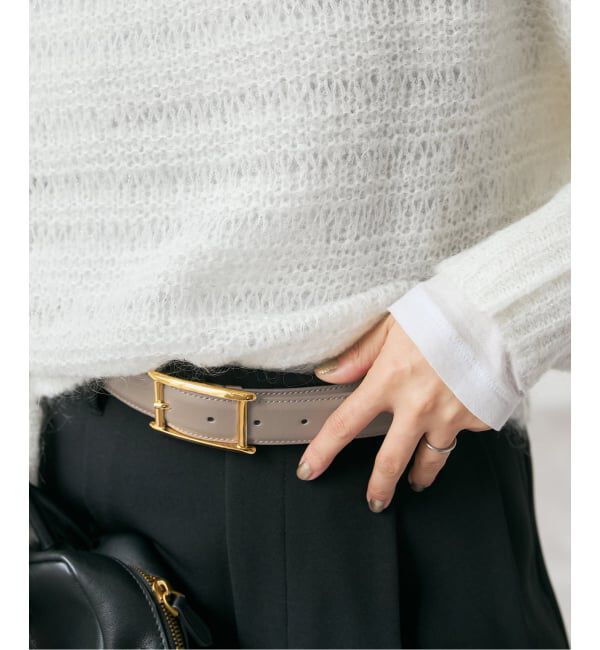 Spick and Span「ATELIER AMBOISE/アトリエ アンボワーズ Hバックルベルト」|ベルト|ベージュ A