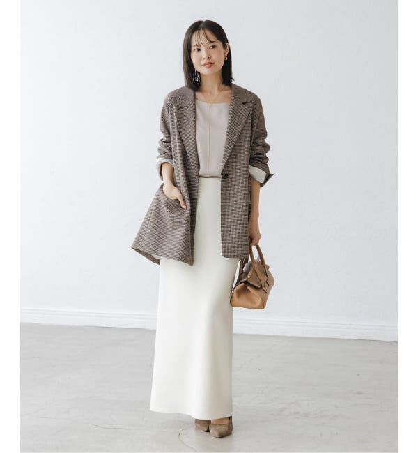 NOBLE「《追加3》【洗える】ルナサテンデコルテ2WAYトップス」|シャツ・ブラウス|