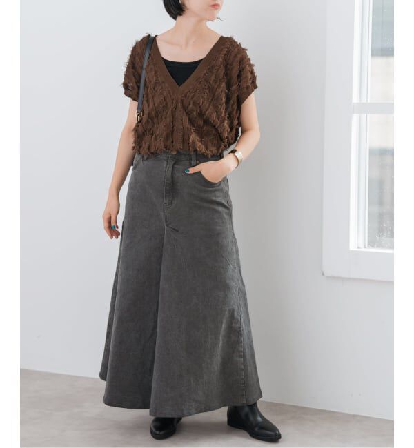 Spick and Span「《一部店舗+WEB限定》フリンジニットベスト」|ベスト・ジレ|