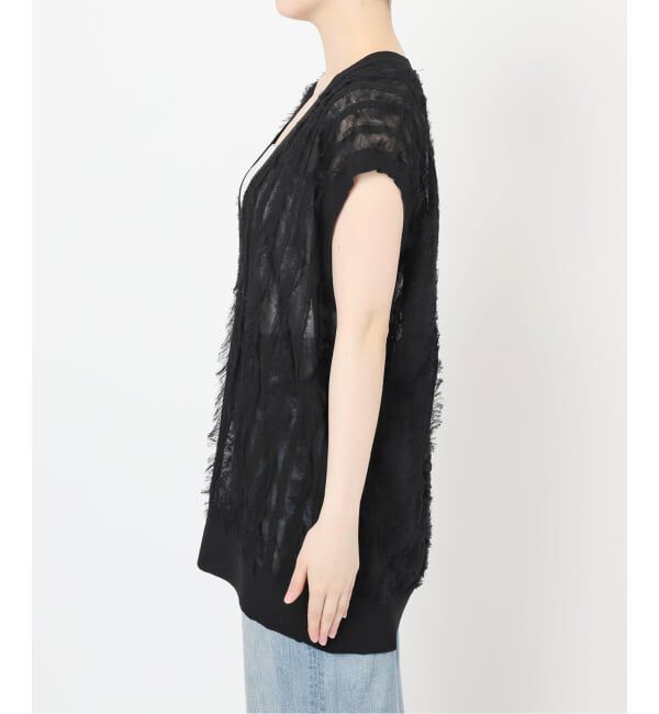 Spick and Span「《一部店舗+WEB限定》フリンジニットベスト」|ベスト・ジレ|