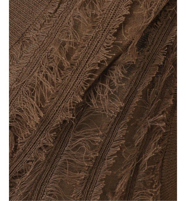 Spick and Span「《一部店舗+WEB限定》フリンジニットベスト」|ベスト・ジレ|