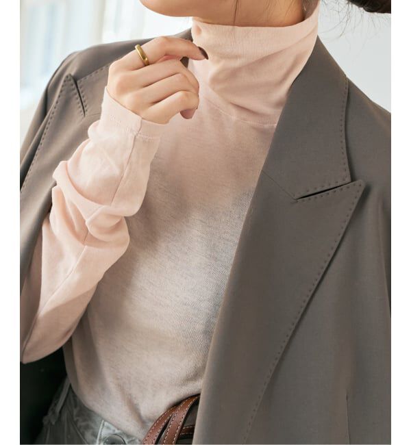 Spick and Span「《新色有り / 追加2》シアーハイネックプルオーバー」|Tシャツ・カットソー|ベージュ