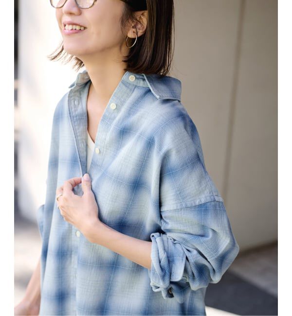 FRAMeWORK「INDIGO CHECKオーバーシャツ」|シャツ・ブラウス|