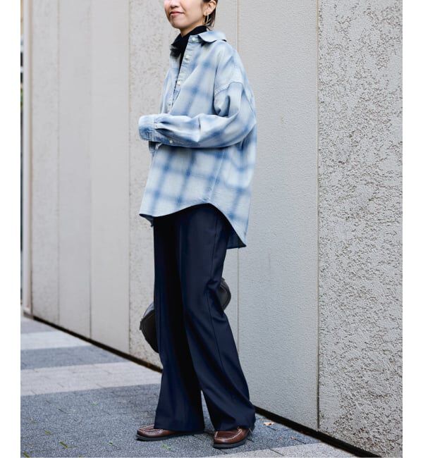FRAMeWORK「INDIGO CHECKオーバーシャツ」|シャツ・ブラウス|