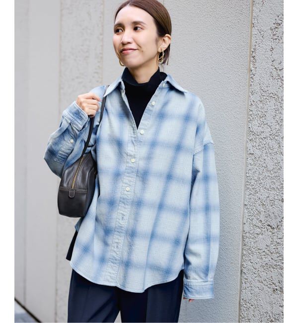 FRAMeWORK「INDIGO CHECKオーバーシャツ」|シャツ・ブラウス|
