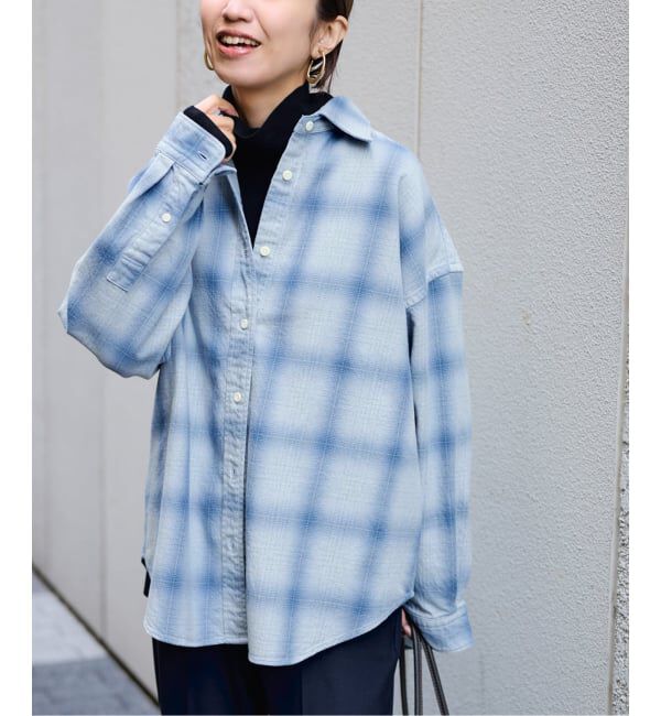 FRAMeWORK「INDIGO CHECKオーバーシャツ」|シャツ・ブラウス|