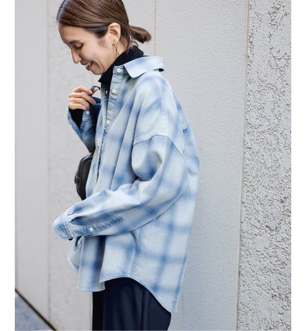 FRAMeWORK「INDIGO CHECKオーバーシャツ」|シャツ・ブラウス|