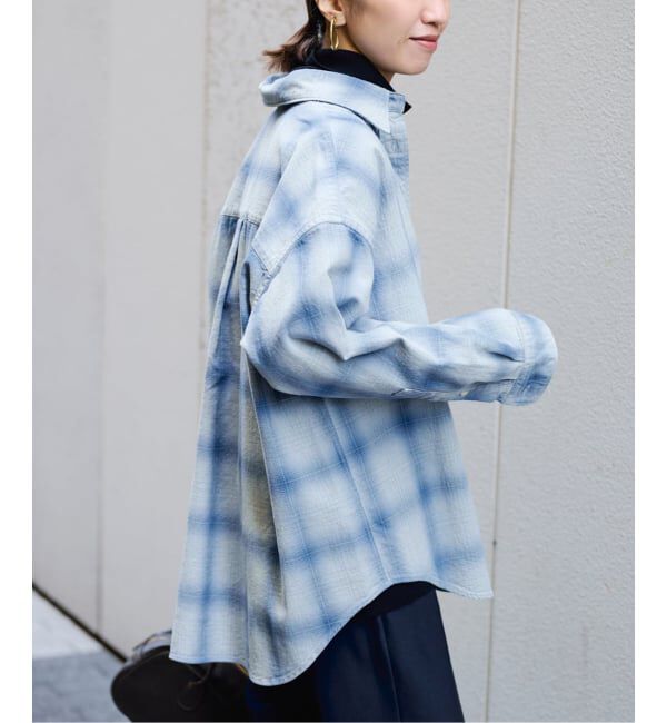 FRAMeWORK「INDIGO CHECKオーバーシャツ」|シャツ・ブラウス|