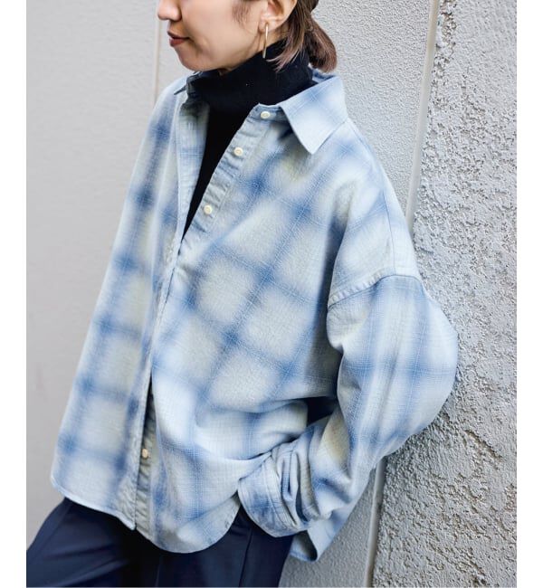 FRAMeWORK「INDIGO CHECKオーバーシャツ」|シャツ・ブラウス|