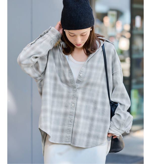 FRAMeWORK「INDIGO CHECKオーバーシャツ」|シャツ・ブラウス|