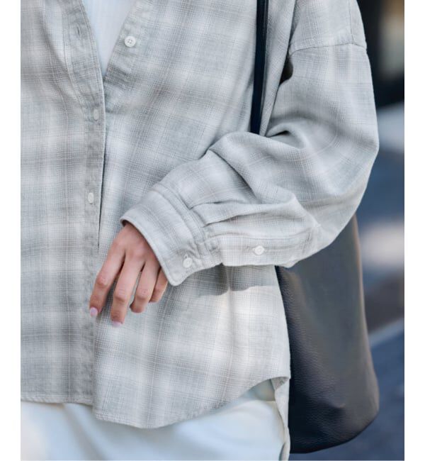 FRAMeWORK「INDIGO CHECKオーバーシャツ」|シャツ・ブラウス|