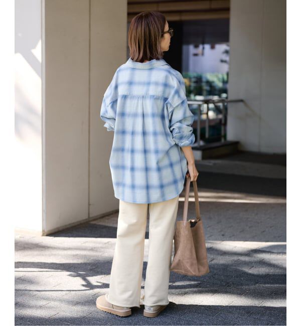 FRAMeWORK「INDIGO CHECKオーバーシャツ」|シャツ・ブラウス|