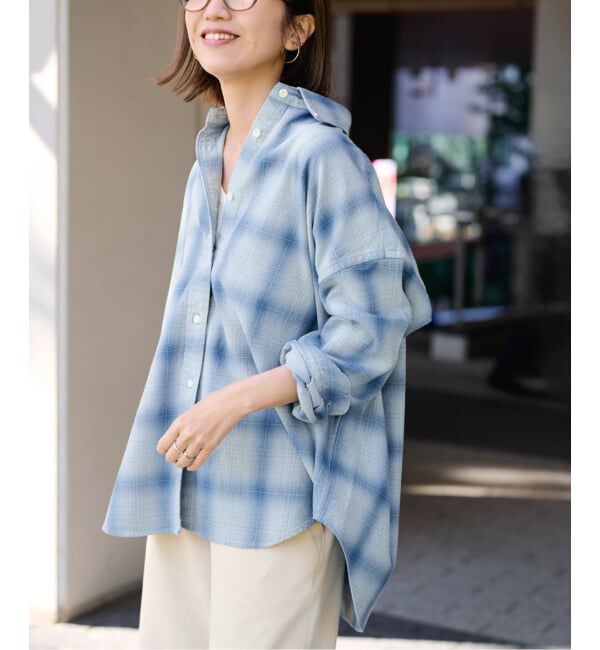 FRAMeWORK「INDIGO CHECKオーバーシャツ」|シャツ・ブラウス|