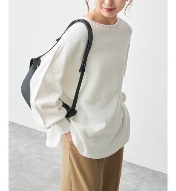 Spick and Span「バルキーヤーンルーズボートネックニット」|ニット・セーター|