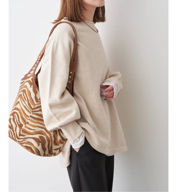 Spick and Span「バルキーヤーンルーズボートネックニット」|ニット・セーター|